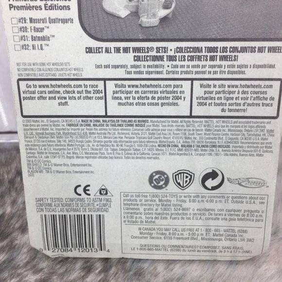 DC Comics Hot Wheels 2004 First Editions Batman Batmobile Toy Car #031 - Picture 3 of 6